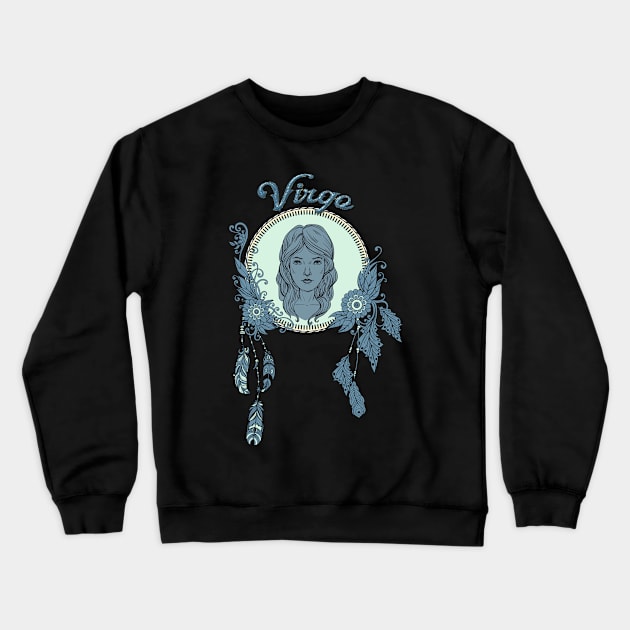 Zodiac sings virgo Crewneck Sweatshirt by Nicky2342